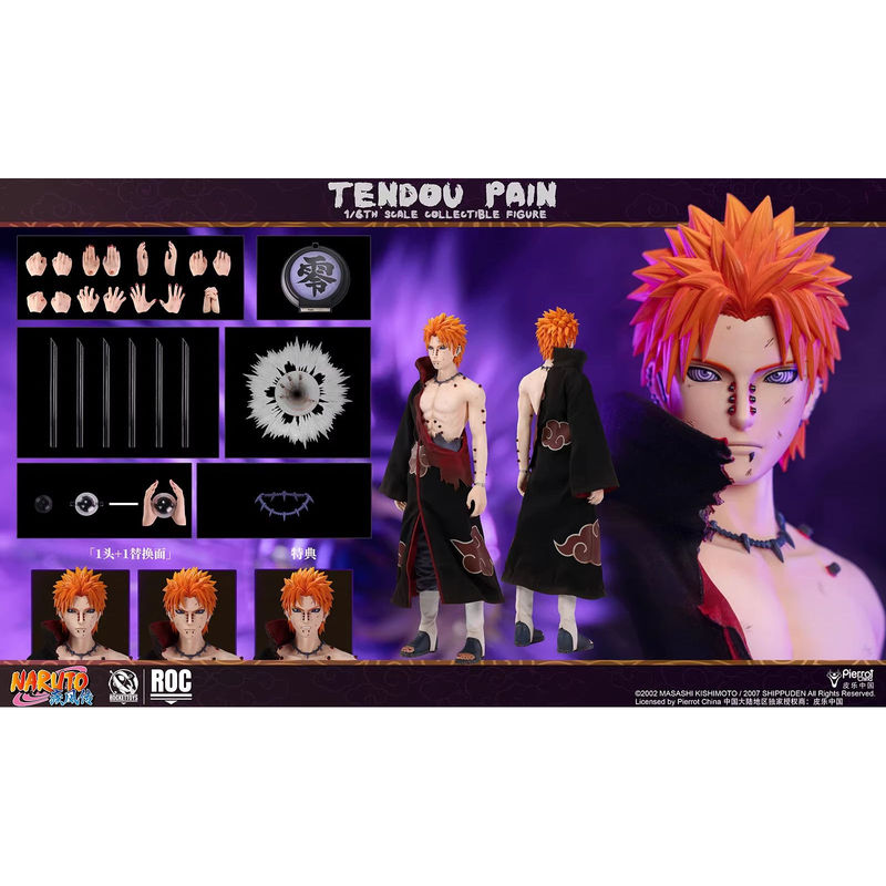 Roc Rockettoys Cloth-Clothed Naruto Tengen Totsuno Battle-Damaged Version Action Figure