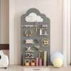 Yoga fitness equipment storage rack entrance solid wood hole board wooden yoga supplies storage rack cloud storage rack