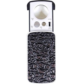 Pull-out magnifying glass 30 times with light white purple light 0 portable banknote inspection porcelain antique antique porcelain silver dollar