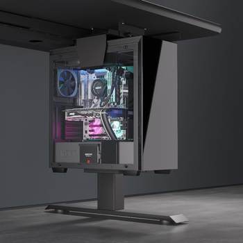 Host computer bracket lifting and lowering table f967575t hole electric computer-free chassis hanger suspended small and medium-sized host electric hanging