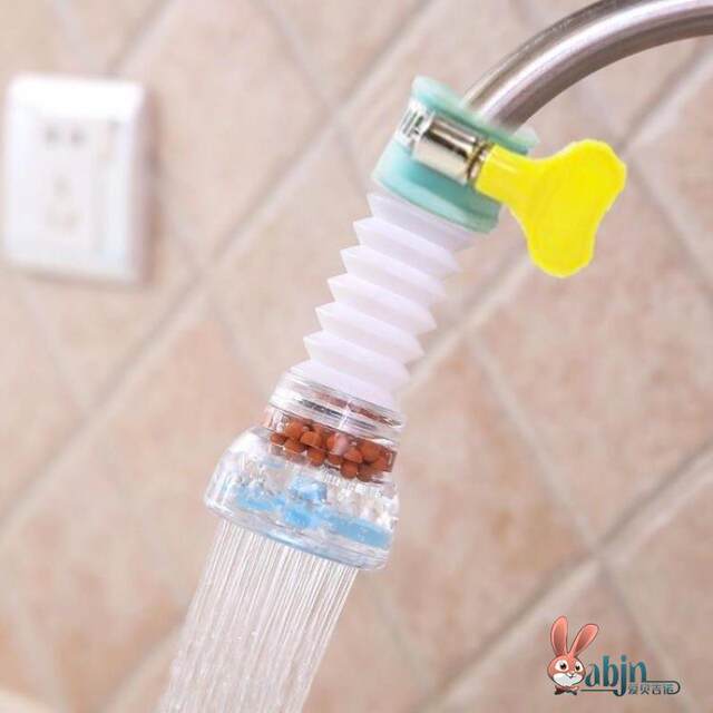 Qianyuanjian kitchen splash-proof shower water filter retractable extension faucet medical stone splash-proof rotatable