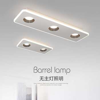 Double-head surface-mounted downlight without main light lighting living room corridor aisle bedroom bold lamp ultra-thin anti-glare ceiling spotlight