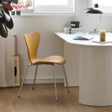 Креативный семистульный стул скандинавского дизайнера, простой и персонализированный пластиковый обеденный стул, подходящий для обеденного стула для небольшой квартиры.