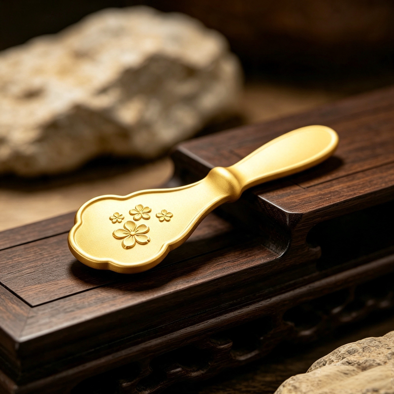 Jy Yuepeng Gold Traditional Gold Plum Blossom Gold Bar Ornament Pure Gold 9999 Gold Bar for Fortune and Prosperity Jy Yuepeng Gold Traditional Gold Plum Blossom Gold Bar Ornament Pure Gold 9999 Gold Bar for Fortune and Prosperity