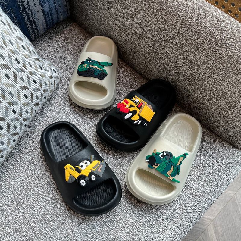 New Children's Slippers Eva Excavator Tank Boys' Indoor Bath Non-Slip Girls' Soft-Soled Parent-Child Sandals