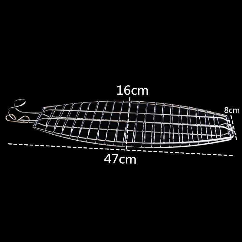 Commercial New Grilled Fish Clip Grilled Duck Oven Hook Stainless Steel Plus Coarse Grilled Fish Clip Hook-hanging Mega Fish clip