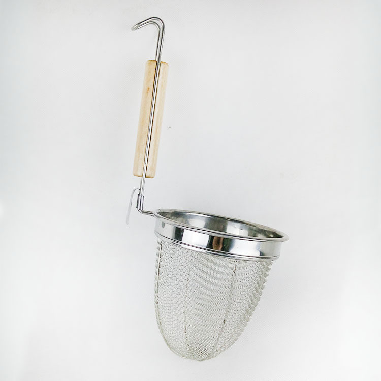 Rice noodle flour fence cooking noodle stove high edge powder fence cooking wonton stainless steel basket high edge powder fence spicy hot scorch colander filter