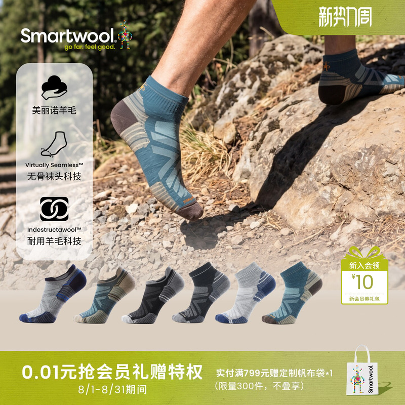 Smartwool Merino Wool Men's and Women's Lightweight Shock-Absorbing Low-Cut Socks for Hiking, Durable and Comfortable for Outdoor Use Smartwool Merino Wool Men's and Women's Lightweight Shock-Absorbing Low-Cut Socks for Hiking, Durable and Comfortable for Outdoor Use