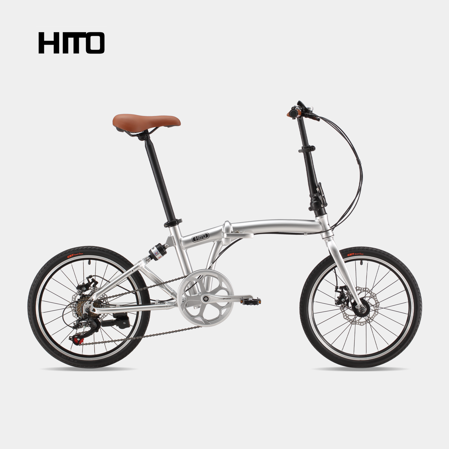 HITO X7 折りたたみ自転車、20インチギア、ディスクブレーキ、超軽量で持ち運び可能なレトロ自転車（男女兼用）