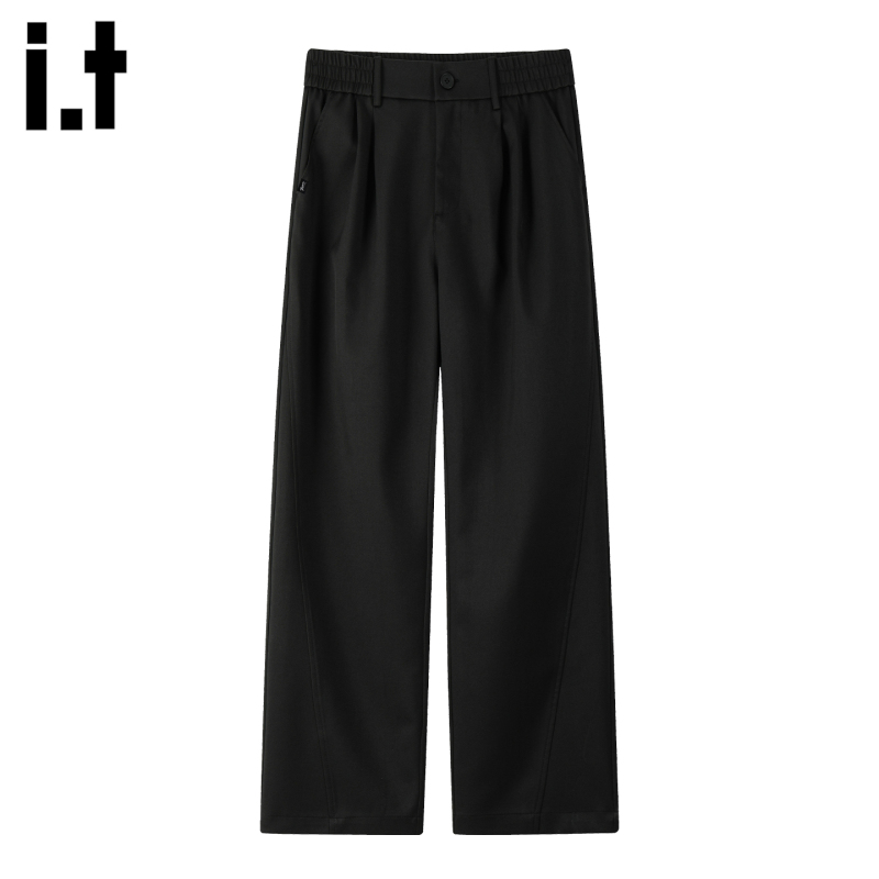 It: 5Cm/Fivecm Light Business Casual Black Elastic Waist Loose Casual Suit Pants for Men 2026 Summer Long Pants It: 5Cm/Fivecm Light Business Casual Black Elastic Waist Loose Casual Suit Pants for Men 2026 Summer Long Pants