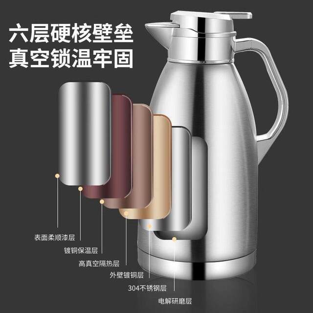 Hot water thermal insulation kettle stainless steel inner tank thermos bottle 2025 new household large capacity 72 hours long-lasting thermal insulation