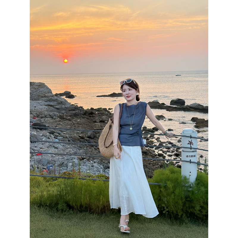 Liangmonli/Liangmuli 2026 Summer New Style Lyocell Vest Casual Sleeveless Round Neck Fashion Style