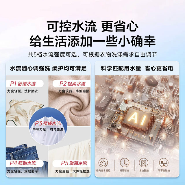 Haier Produces the Commander 10kg Haier Washing Machine, Fully Automatic Household Pulsator Large Capacity, Official Flagship Store Genuine Product