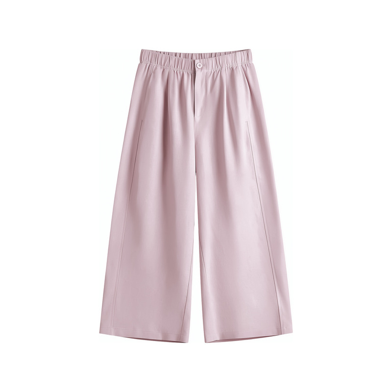 High-Waisted Drawstring Lightweight Drapey Breathable Tencel Linen Cropped Carrot Pants Xk8076