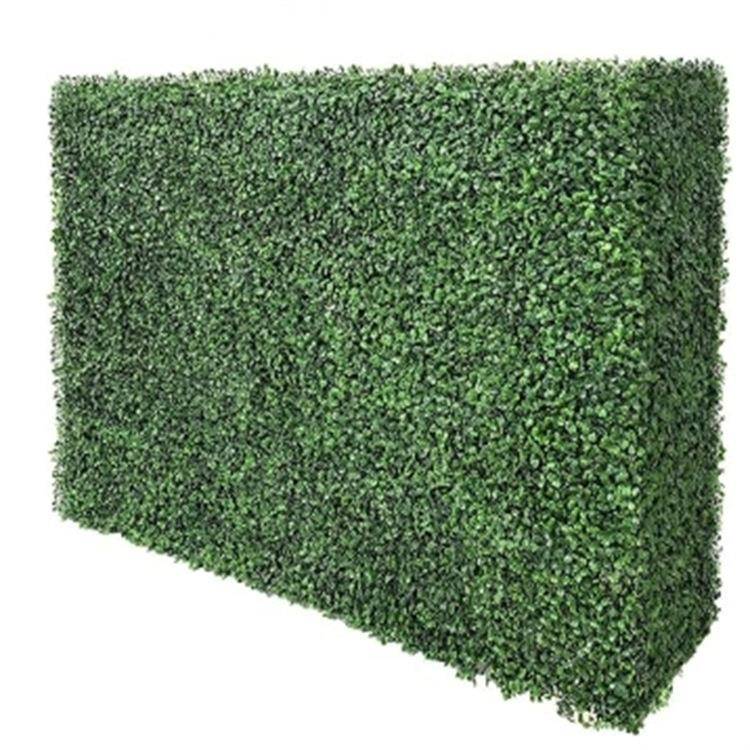 Artificial Privacy Fence Screen with Dense Boxwood Panels, Uv-Resistant, Imitation Yellow Jasmine Grass