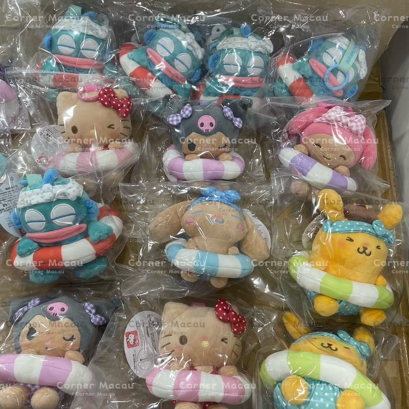 Authentic Sanrio Hong Kong and Macau Limited Edition August New Black Leather Swimming Ring Doll Pendant Kitty Ugly Fish Cinnamon Dog Authentic Sanrio Hong Kong and Macau Limited Edition August New Black Leather Swimming Ring Doll Pendant Kitty Ugly Fish Cinnamon Dog