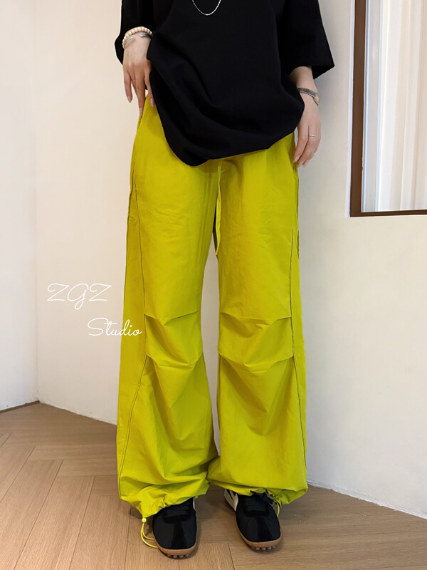 【Lightweight, Breathable, Stylish, Easy to Care For】Summer Elastic Waist Drawstring Quick-Dry Pants 260227-6195