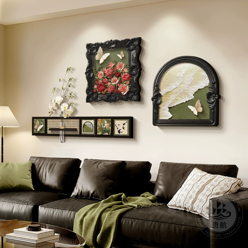 French-Style Vintage Decorative Painting for Living and Dining Room, Retro Floral Sofa Background Wall Hanging Painting, Hydroponic Green Plant Entrance Wall Art French-Style Vintage Decorative Painting for Living and Dining Room, Retro Floral Sofa Background Wall Hanging Painting, Hydroponic Green Plant Entrance Wall Art