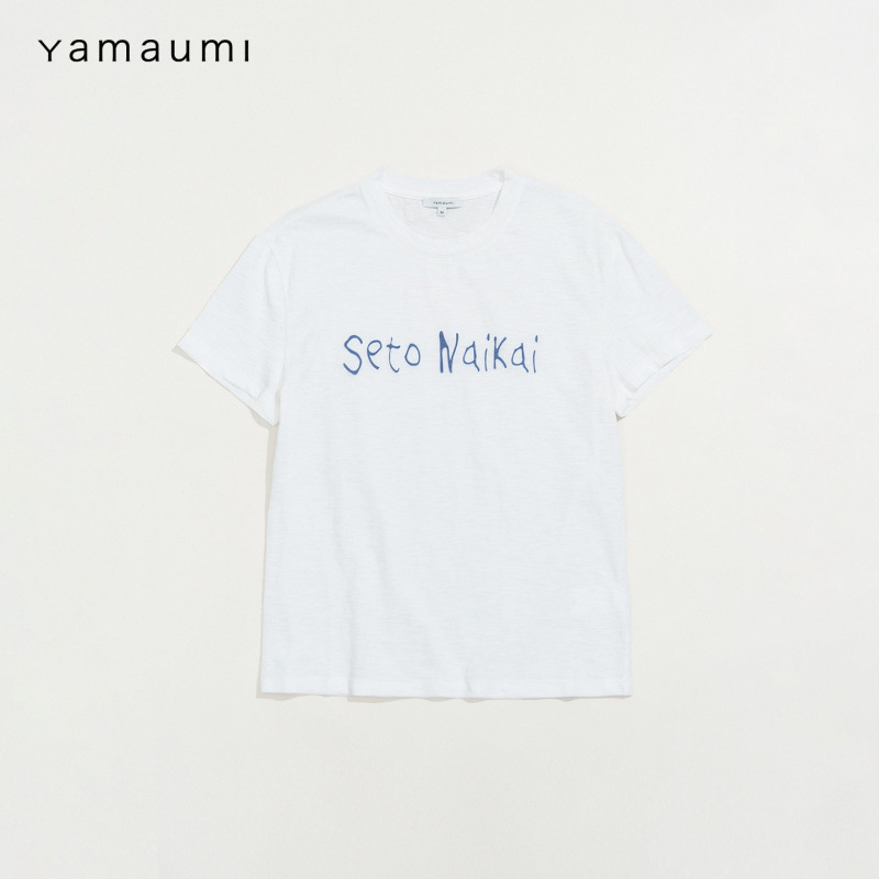 Yamaumi Seto Naikai Washed Letter Basic Short-Sleeve T-Shirt Yamaumi Seto Naikai Washed Letter Basic Short-Sleeve T-Shirt