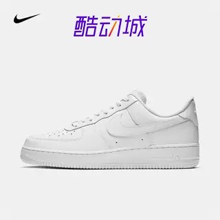 Nike Men's Shoes Air Force 1 Women's Shoes Af1 Pure White Low-Top Sports Casual Sneakers