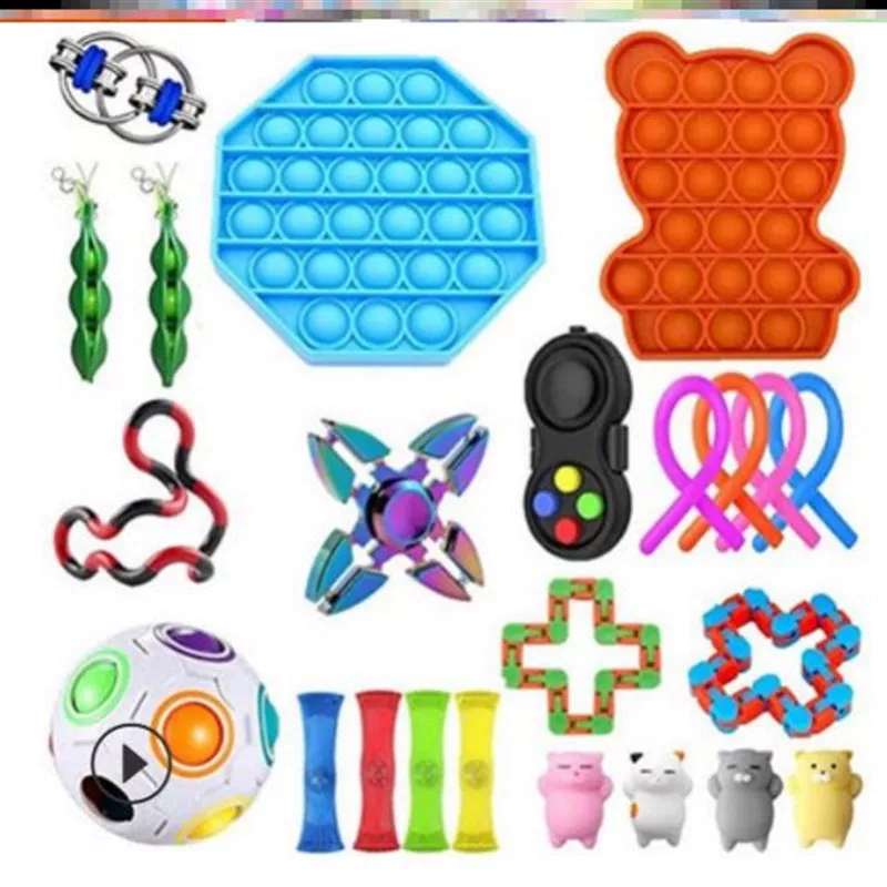 Антистрессовый игрушечный фиджет-спиннер Pop It Pop Toy