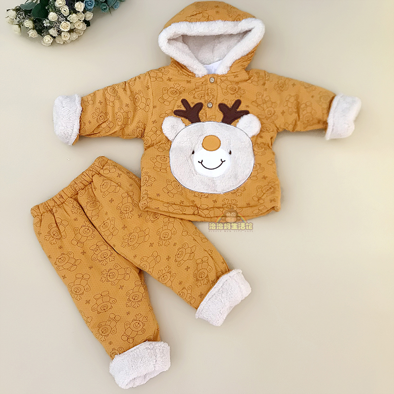 Special price Runway ultra-thick and warm men and women who go out to serve baby gush cotton cover Winter even hat Chinese New Year clothes