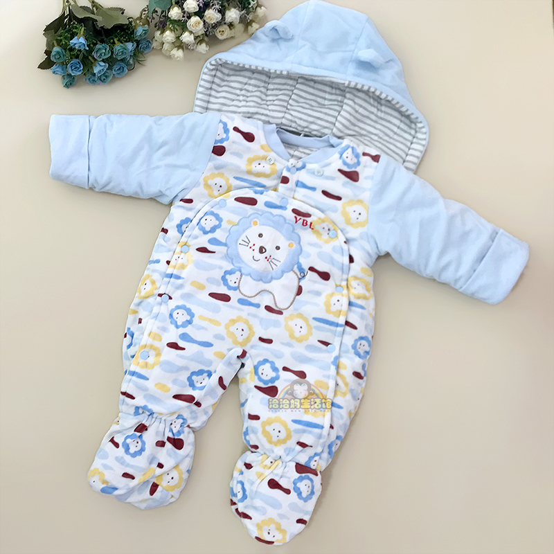 Baby Beilele infant winter style clip cotton harater male and female child thickened cotton clothes baby climbing to keep warm and even body suit