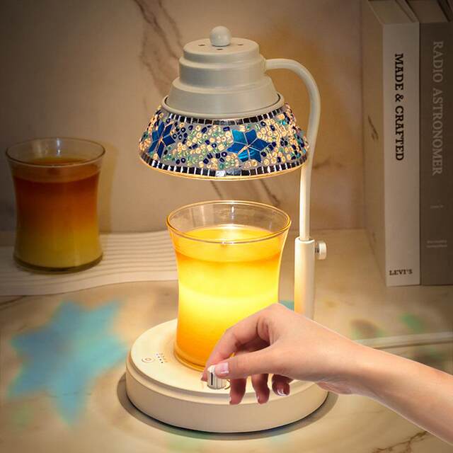 Fireless diffused color melted wax lamp, timed and timed scented candle, hall melted three-stop timed scented candle lamp, guest bedroom bedside