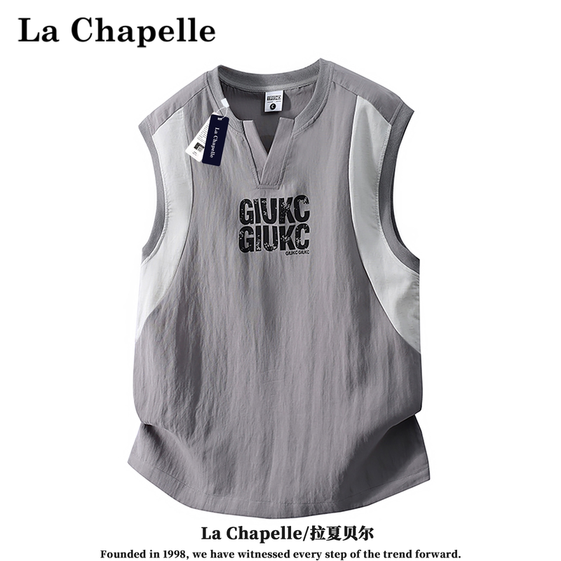 La Chapelle 2026 Summer New Model Lyocell Ice Silk Linen Vest American-Style Printed Men's Large Size Sleeveless T-Shirt La Chapelle 2026 Summer New Model Lyocell Ice Silk Linen Vest American-Style Printed Men's Large Size Sleeveless T-Shirt