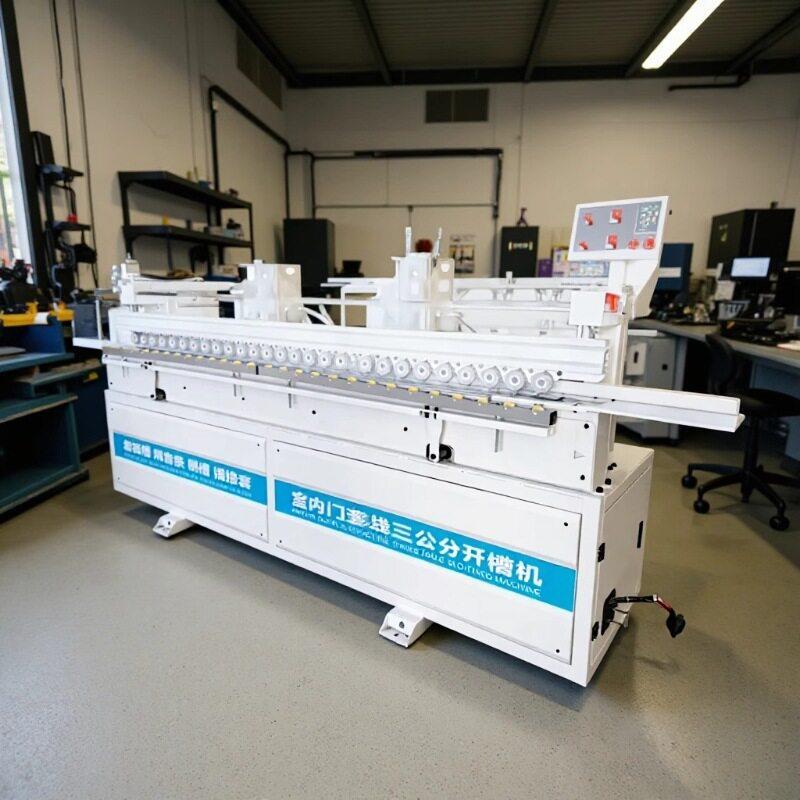 Source Factory Fully Automatic Slotting and Grooving Machine for Door Handles, Woodworking Door Frame Panel Corner Grooving Machine Source Factory Fully Automatic Slotting and Grooving Machine for Door Handles, Woodworking Door Frame Panel Corner Grooving Machine