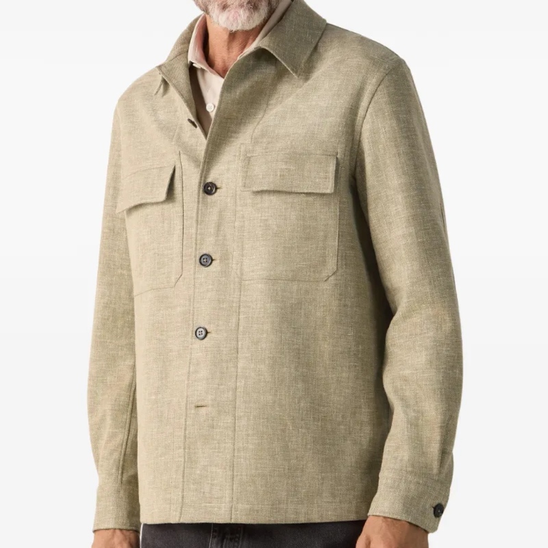 L Linen Shirt Jacket (1416)