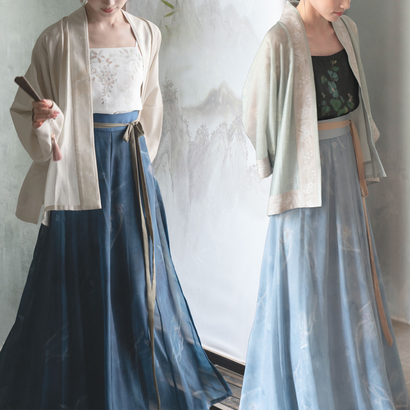 Cornus Hanfu｜Tuo Hua Twelve-Piece Skirt with a Slit at the Waist, Tang Dynasty Style Hanfu for Daily Wear