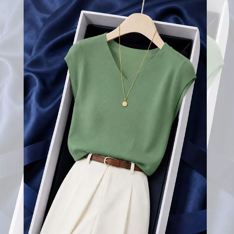 Avocado Green Camisole for Women 2026 Summer Korean Style Outerwear Sleeveless Unique Summer Top Avocado Green Camisole for Women 2026 Summer Korean Style Outerwear Sleeveless Unique Summer Top