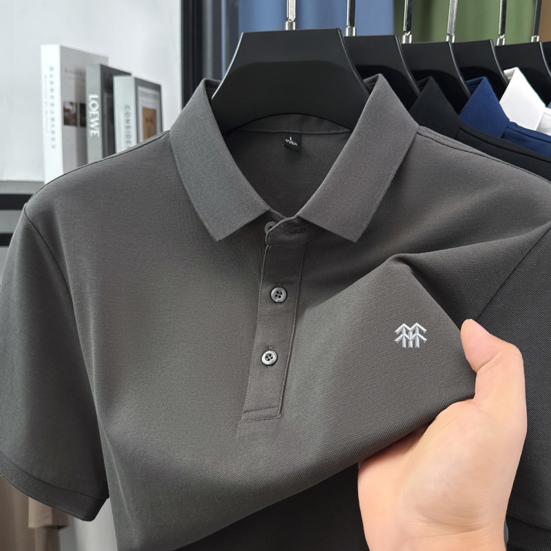 Outlet 2026 New Men's Short-Sleeved Polo Shirt with Lapel, Sports Breathable T-Shirt, Outdoor Large Size Dad Wear Outlet 2026 New Men's Short-Sleeved Polo Shirt with Lapel, Sports Breathable T-Shirt, Outdoor Large Size Dad Wear