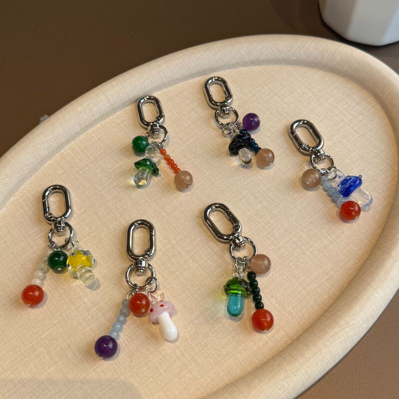 Korean Nyunyu Style Colorful Dopamine Cute Mushroom Phone Chain Multifunctional Versatile Bag Pendant Keychain Korean Nyunyu Style Colorful Dopamine Cute Mushroom Phone Chain Multifunctional Versatile Bag Pendant Keychain
