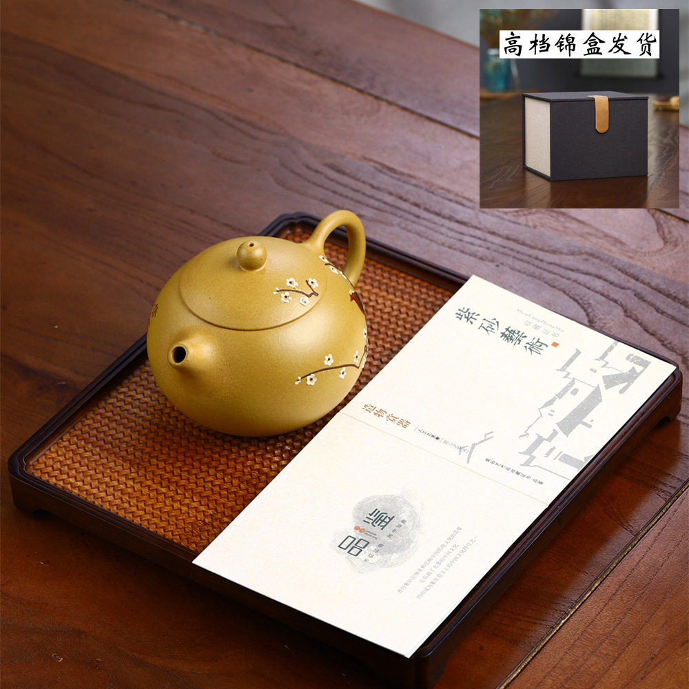 Yixing purple clay pot wholesale famous handmade home-collected clay large-capacity Xishi pot high-end tea set large tea