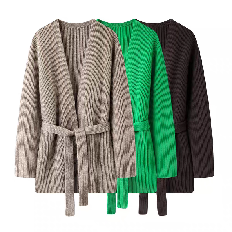 9/13Lindymeiyi S2713 Clearance Sale No Returns or Exchanges Bathrobe-Style V-Neck Knitted Cardigan Casual Sweater Jacket 9/13Lindymeiyi S2713 Clearance Sale No Returns or Exchanges Bathrobe-Style V-Neck Knitted Cardigan Casual Sweater Jacket