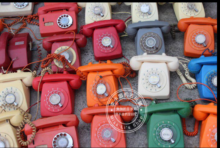 European-style antique landline retro old-fashioned rotary turntable home hotel wired landline card phone