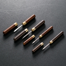 Puer Tea Knife Ebony Rosewood Household Stainless Steel Knife Tea Needle Tea Pry Tea Cake Special Tool Accessories Spare Parts