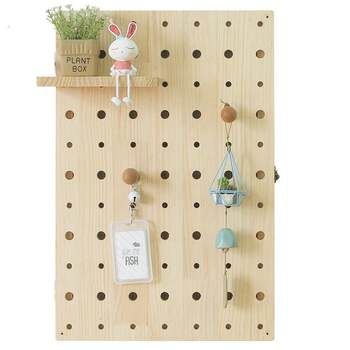 Solid wood hole board electric meter box decorative information box hook electric box rack weak electric box wooden transformer box shielding