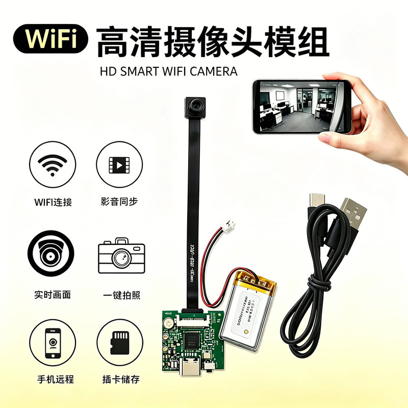 Wifi Camera Module Intelligent Remote Wireless Transmission High-Definition Drone Car Model DIY Modification Monitoring Module Wifi Camera Module Intelligent Remote Wireless Transmission High-Definition Drone Car Model DIY Modification Monitoring Module
