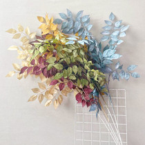 Wedding simulation flower single Ice Heart leaf fake flower Lingxiao leaf green plant bouquet wedding hall ceiling decoration road lead flower arrangement