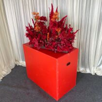 New flower row box waterproof moisture-proof PPE wedding road flower props wedding red storage box