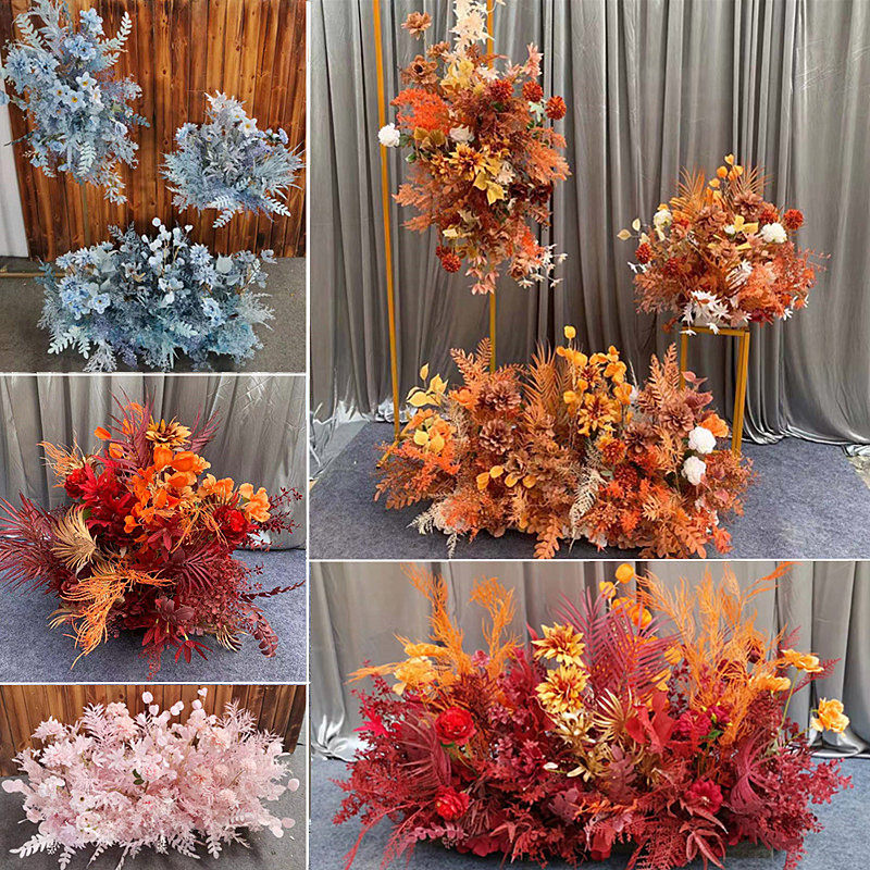 New Wedding Celebration Finished Floral Ensemble of Flowers Background Hung Flowers and Flower Flower Platoon of Flower Flower Wedding Hall Flower and Flower Platoon of Flowers