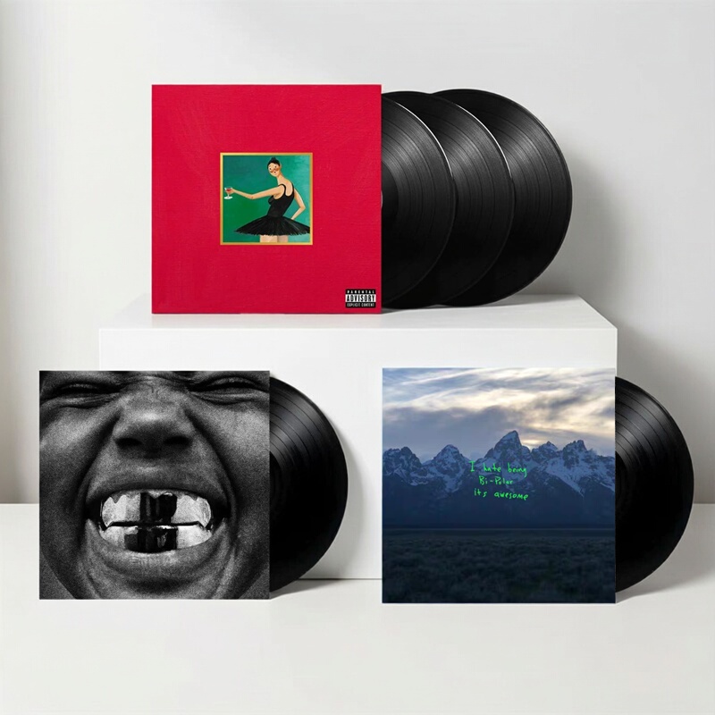 Kanye West European and American Hip-Hop and Rap Music Lp Vinyl Record