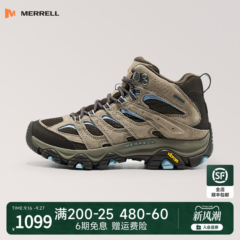 [Waterproof Model] Merrell Moab3 Mid Gtx Small Mid-Top Women's Hiking Shoes, Versatile Mountaineering Shoes