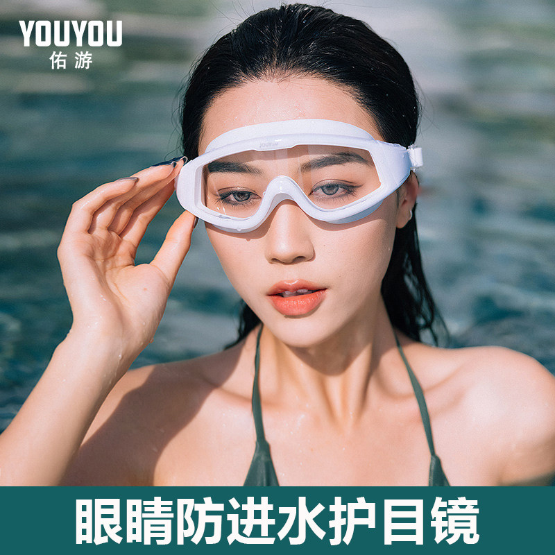 Water-proof glasses and half-femtoseconds after eye mask bath and eye-shaped glasses