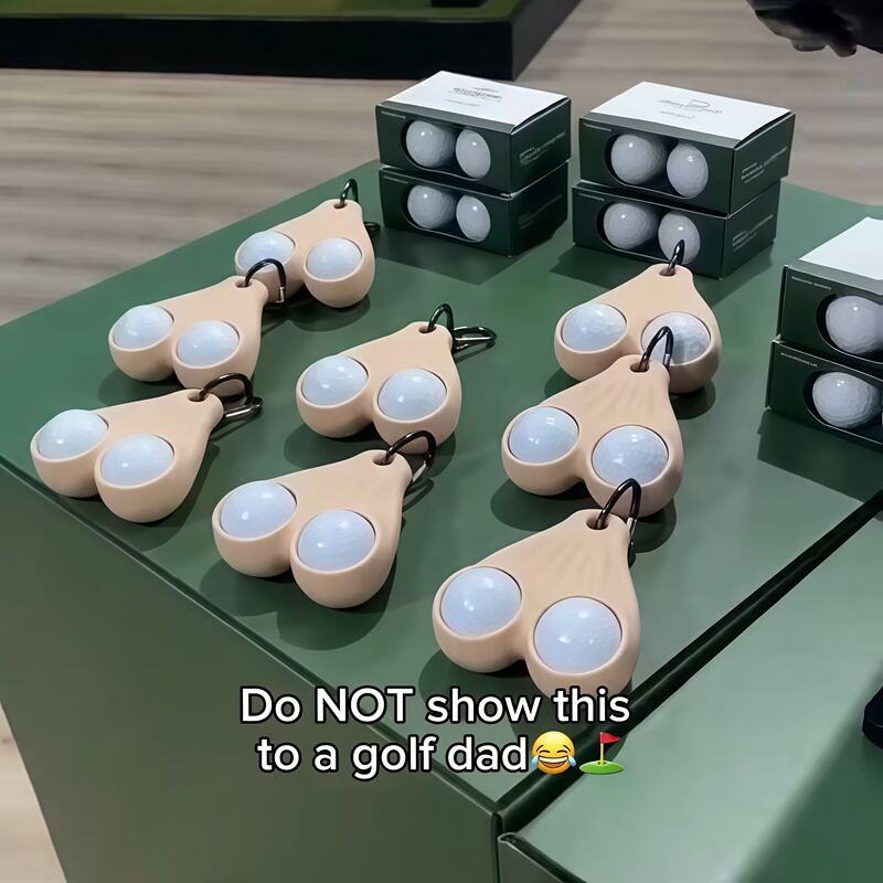 Golf Ball Holder Portable Storage Double Ball Personalized Ball Bag Pendant Funny Prank Creative Gift for the Golf Course Golf Ball Holder Portable Storage Double Ball Personalized Ball Bag Pendant Funny Prank Creative Gift for the Golf Course