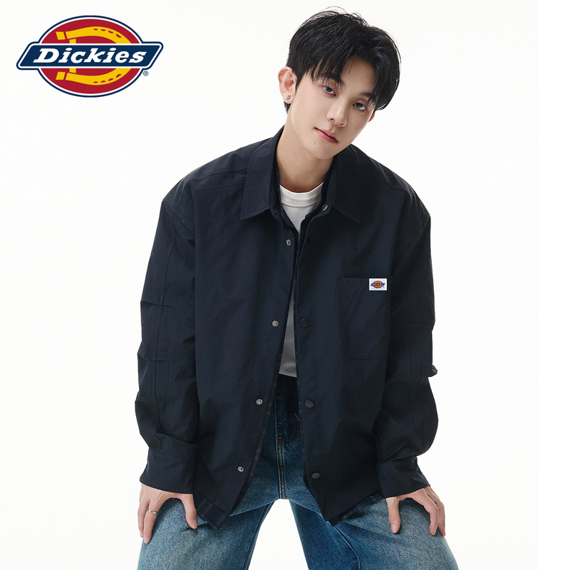 Dickies American Street Style Fake Two-Piece Long-Sleeve Shirt for Men, Autumn Loose and Comfortable Trendy Casual Shirt Jacket Dickies American Street Style Fake Two-Piece Long-Sleeve Shirt for Men, Autumn Loose and Comfortable Trendy Casual Shirt Jacket