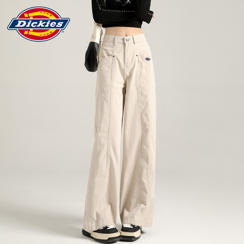 Dickies American Retro Beige Work Casual Pants for Women 2026 New Loose Drape Straight-Leg Scimitar Pants Dickies American Retro Beige Work Casual Pants for Women 2026 New Loose Drape Straight-Leg Scimitar Pants